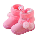 Kid Girls Snow Boots Winter Plush Boy Girl Cotton Shoe Warm Zipper Short Ankle Boot High Top Child Padded Boot Kid Shoe