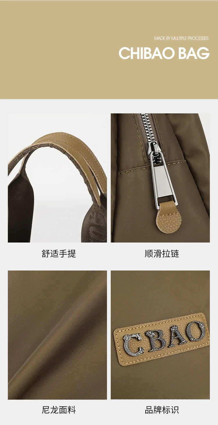 New Women's Bag Luxury Designer Oxford Cloth Handbag Women Shoulder Bag High Quality Fashion Solid Color Female Bags