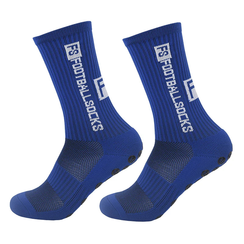 2025 New Anti-Slip Tape Design Football Socks Mid-Calf Non-Slip Soccer Sport Cycling Sports Men's Women Sock Grip Yoga 1 Pair