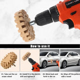 Borrador de coche, removedor de adhesivo para ruedas, adaptador de taladro eléctrico suave para llantas de goma, reparación de pintura, herramienta para quitar calcomanías de vinilo de goma