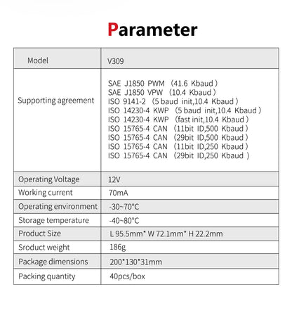 New OBD2 Scanner Professional Auto Engine System Diagnostic Lifetime Free Automotive DTC Lookup Code Reader Car Diagnostic Tool