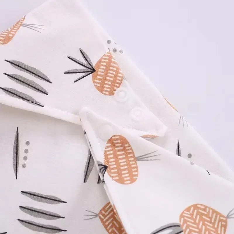 5pcs Baby Bibs Waterproof Pure Cotton Bilayer Saliva Towel Triangle Scarf Newborn Boys Girls Absorbent Cloth Bib Saliva Scarf