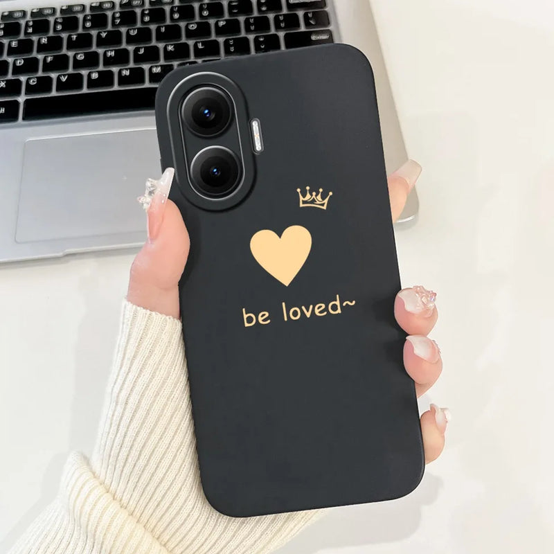 For Xiaomi Poco F7 Phone Cover For Redmi Turbo 4 Pro 5G Case Silicone Cute Cartoon Fashion Luxury Love Shockproof Bumper Funda