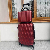 Luggage Set of 2 Pieces, Carry-On Luggage Bag 20inch Portable Small Suitcase Set 14inch Handbag Trolley Case with Universal Wheels Lightweight Travel Gift Code Lock Suitcase