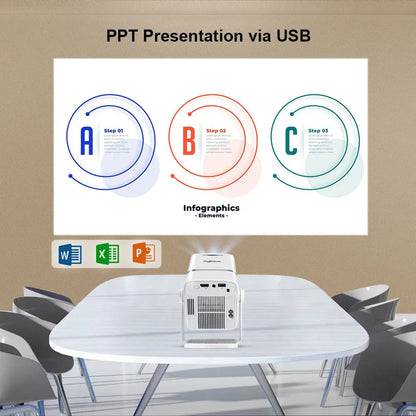 ThundeaL TD80W Full HD 1080P Mini Projector 4K Android WiFi 3D Home Theater TD80 Portable Projetor Meeting Video Movie PK HY320