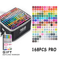 24/36/48/60/80/120/168 Colors Double Tip Permanent Art Marker pens for Drawing Painting Sketching Comics Design School Supplies