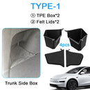 USVOTOV Trunk Organizer for Tesla Model Y Juniper Launch Refresh 2025 Rear Trunk Storage Bins Side Box Organiser TPE Accessories