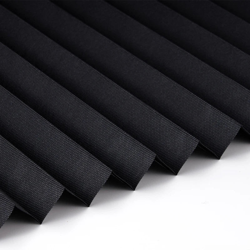 2pcs Self-adhesive Pleated Blackout Blinds Non-woven Folding Curtains For Kitchen Bathroom Balcony Shades Home Windows Decor
