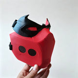 Máscara de cosplay do Capuz Vermelho (Jason Todd) do anime, super-herói, meia máscara facial, capacete, acessório de Halloween unissex para adultos, adereço para festa à fantasia.
