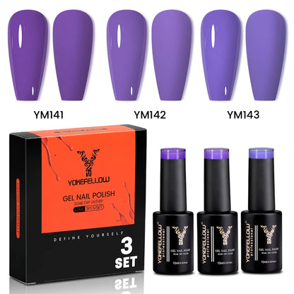 NEW YOKEFELLOW 10ml Crystal Jelly Nude Red Pink Gel Nail Polish Transparent Semi-permanent UV Gel Nail Art Soak Off Gel Varnish