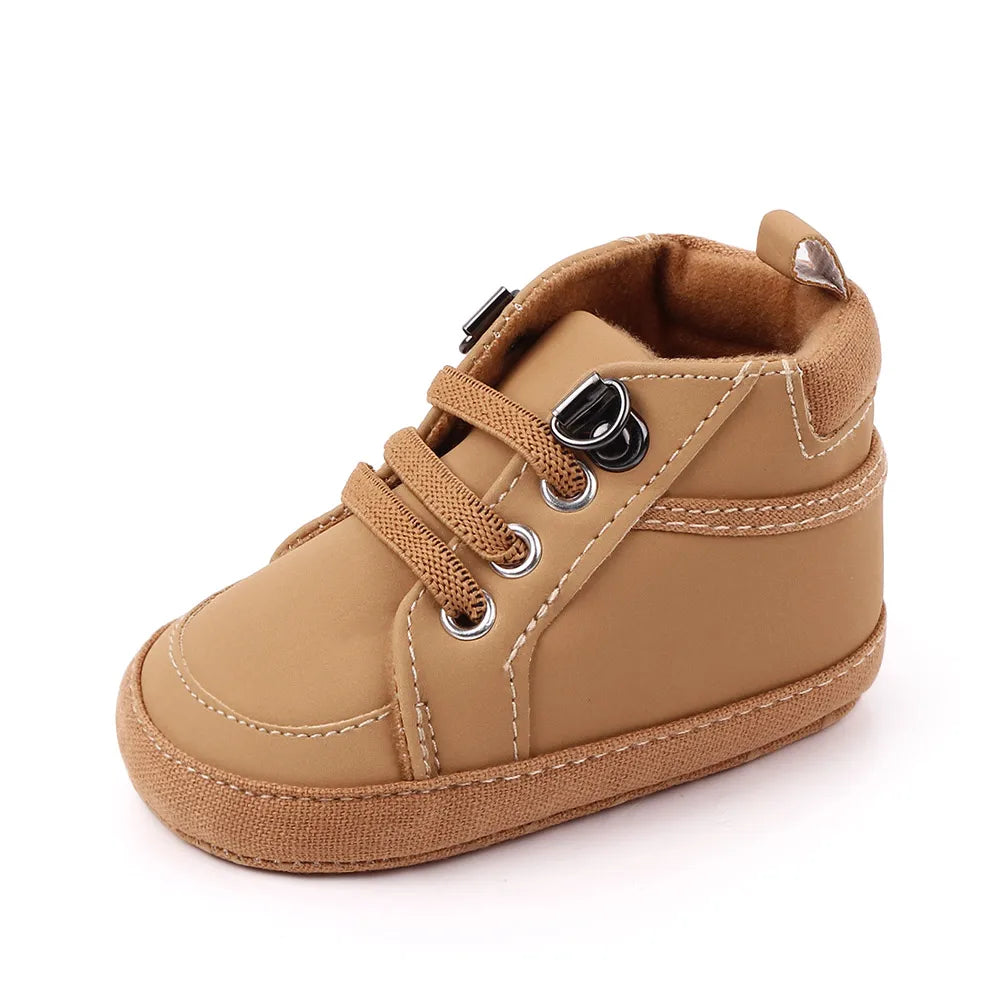 Zapatos casuales para bebés, botines con cierre de velcro para niños pequeños de 0 a 1 año, para caminar al aire libre
