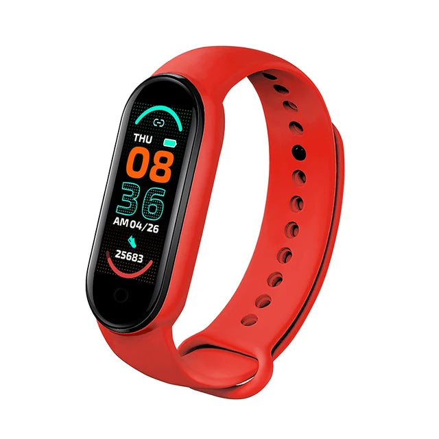 M6 Smart Watch Fitness Tracker Men Women Sports Bracelet Heart Rate Blood Pressure Monitor Waterproof Multifunction Watches 