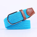 107/120/130cm UNISEX Casual Knitted Pin Buckle Women Belt Woven Canvas Elastic Expandable Braided Stretch Jeans Belts for Men