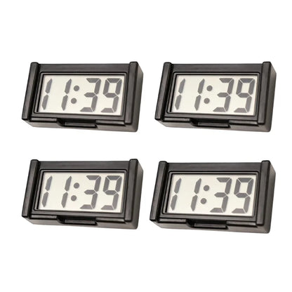  Mini Digital Clock With LCD Self-Adhesiv Electronic Bracket Clock Time Day Display For Car Truck Dashboard Accesorios Para Aut