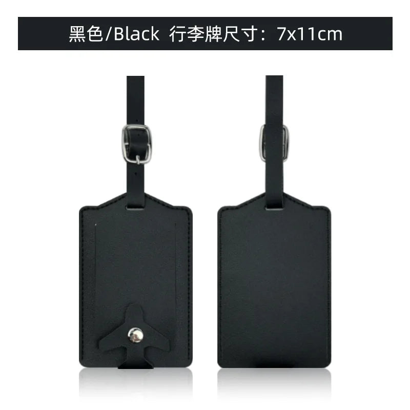 New Airplane Buckle Anti Lost Luggage Tags Thickened Flip Cover Luggage Tag Boarding Pass Suitcase Label Name ID Address Lable