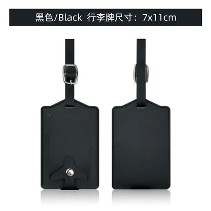 New Airplane Buckle Anti Lost Luggage Tags Thickened Flip Cover Luggage Tag Boarding Pass Suitcase Label Name ID Address Lable