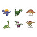 100-500pcs 1'' Round Dinosaur Stickers for Teacher Reward Stickers School Supplies Animal Incentive Roll Sticker for Home