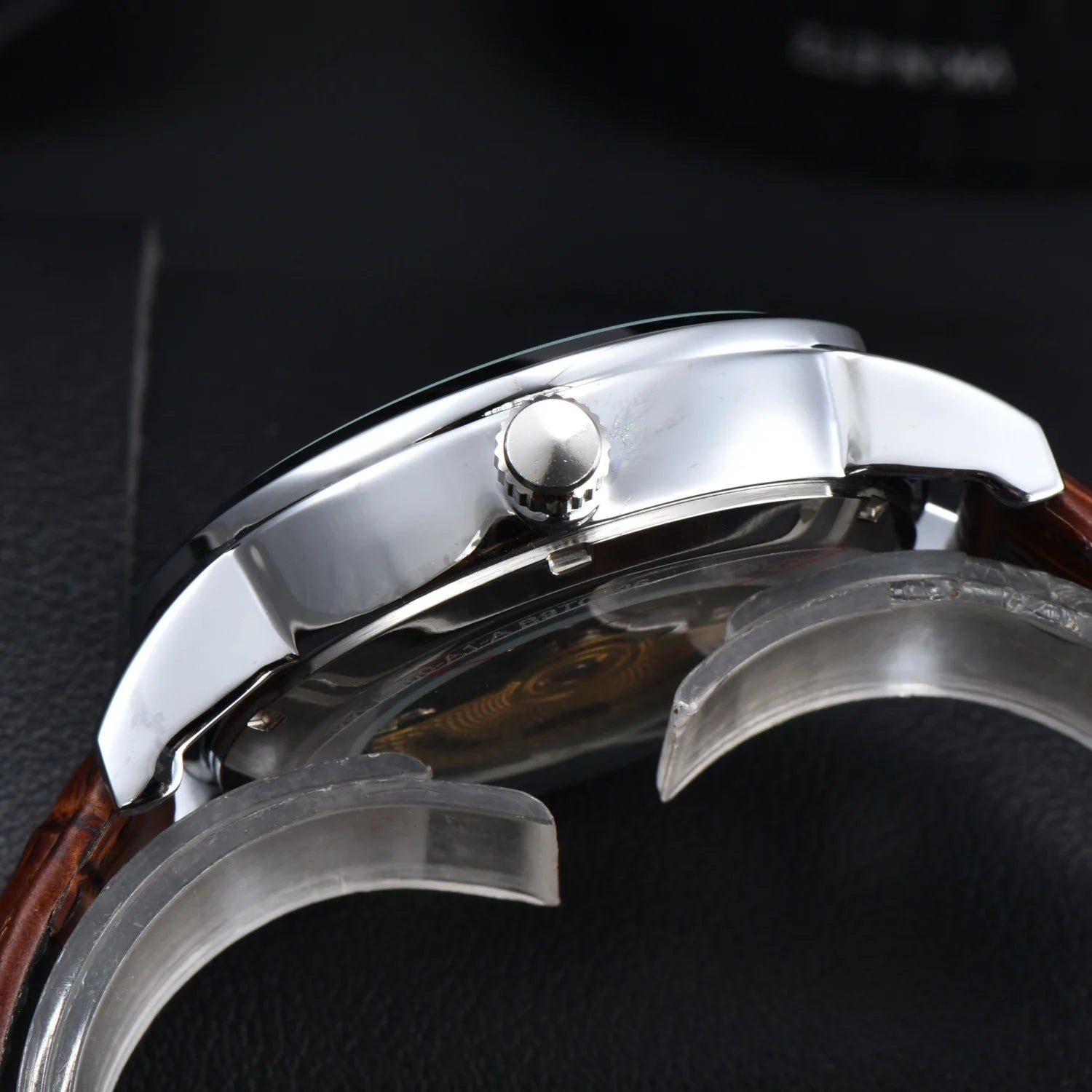Orient Double Lion Watch Japanese Fully Automatic Mechanical Watch Hollowed Out Business Men's Watch Leather Strap