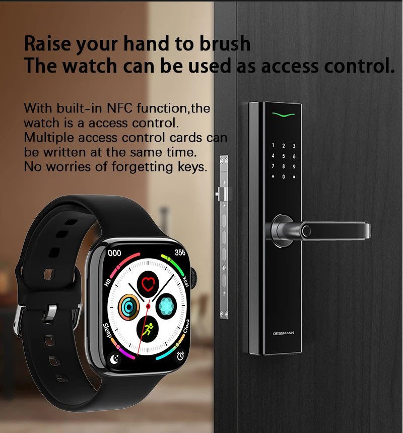 New Watch 10 Smart Watch Men Body Temperature BT Call NFC Always on Display GPS Sport Watches Women Smartwatch For Apple Android