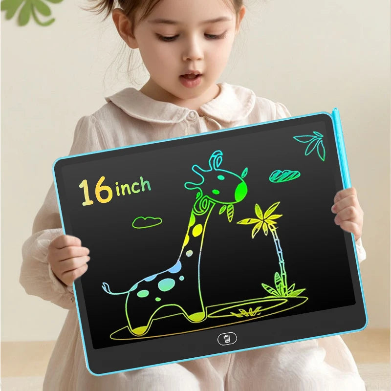 Tablet de Escrita e Desenho LCD (16/13/11 Polegadas) – Brinquedo Educativo para Meninos e Meninas de 3 a 8 Anos