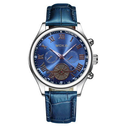 New 2023wokai business watch Quartz sports leisure belt men's watch Wheel pattern personality women clock