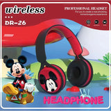 Auriculares inalámbricos Bluetooth Disney Marvel Y08 plegables con sonido envolvente HIFI para ordenador portátil, para niños, dibujos animados de anime