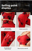 Conjunto deportivo de yoga con teñido anudado para mujer, conjunto deportivo de fitness, sujetador deportivo y leggings de cintura alta, ropa de gimnasio, trajes deportivos sin costuras