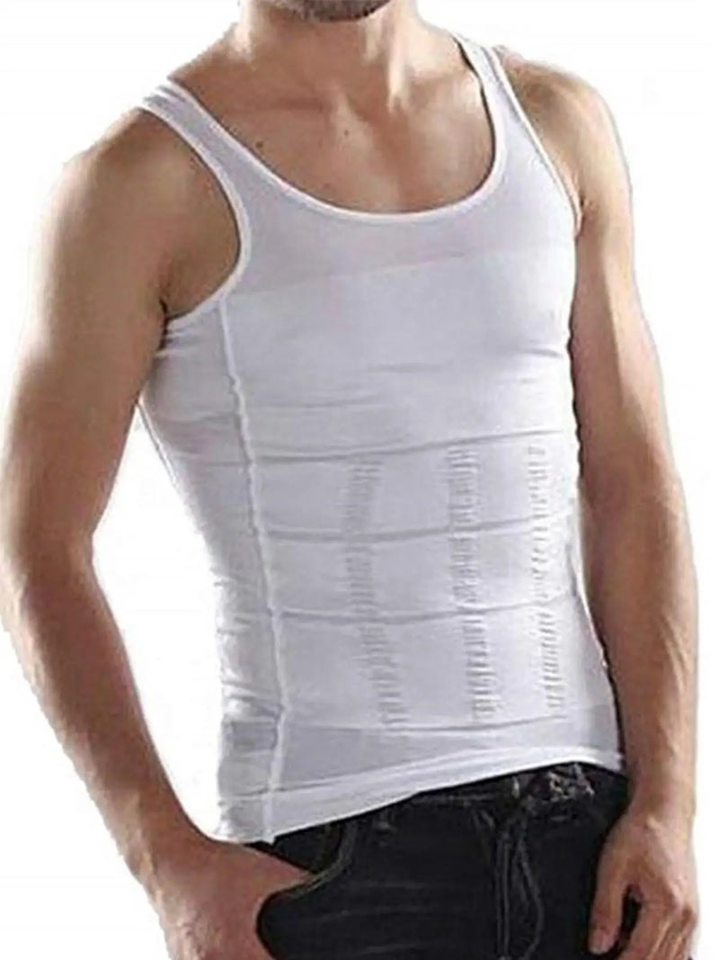 Men Slimming Elastic Body Shapewear Vest Tight Skinny Shirt Fitness Waist Compression Control Abdomen Breathable Sport Vest