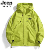JEEP windbreaker jacket for both men and women, new Spring/Autumn 2026 style windproof hooded sport outdoor loose top