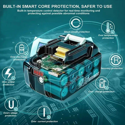 Makita-100% Original Rechargeable Power Tool Battery 5.0Ah 18V BL1830 BL1850 BL1840 BL1860 BL1815，Replaceable LED Lithium-ion