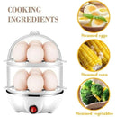 Automatic Electric Egg Streamer Multifunctional Electric Egg Boiler Double Layers Egg Cooker Mini Kitchen Breakfast Machine