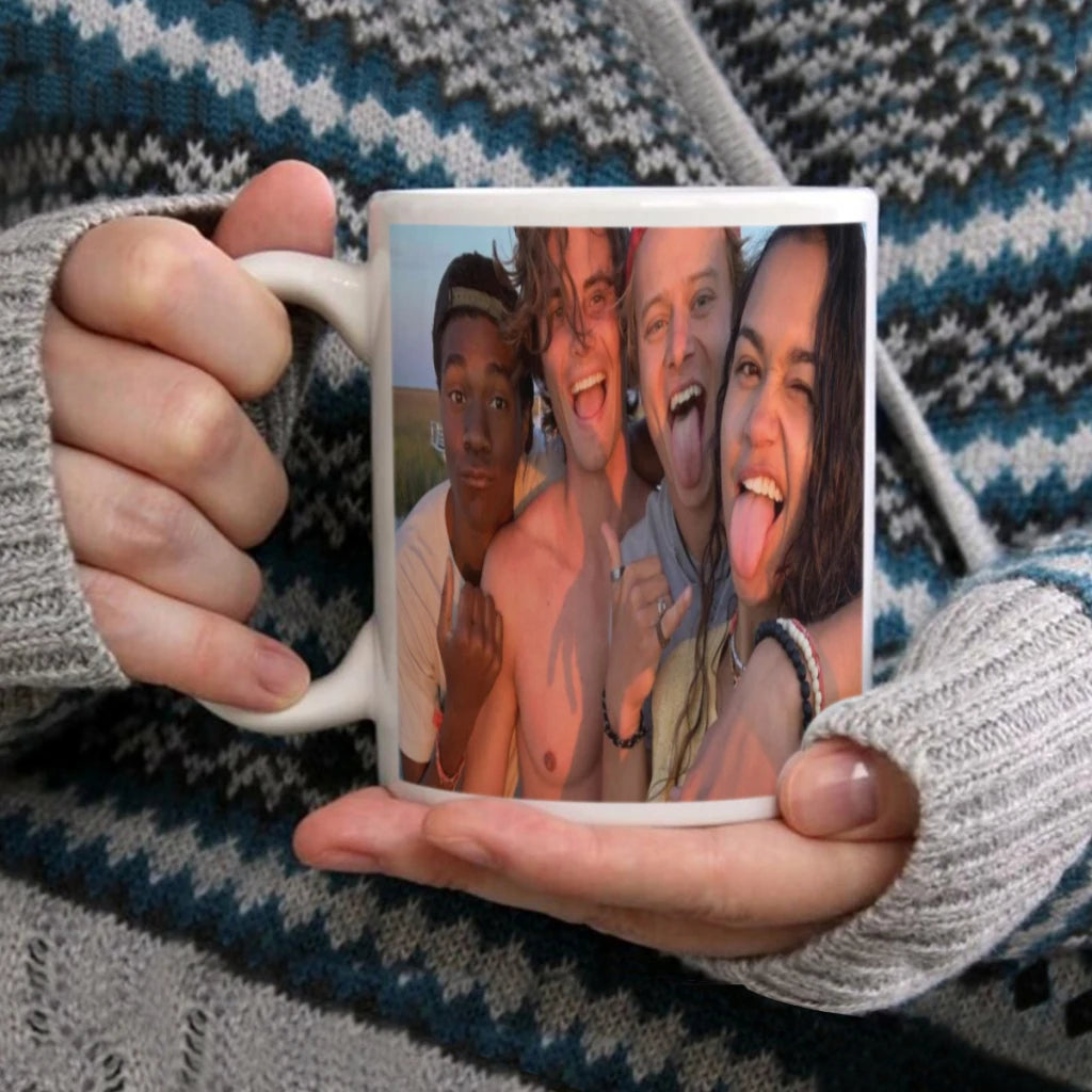 Taza de café de anime O-Outer Banks, taza de té de 11 oz, regalo de cumpleaños divertido para mujeres y hombres, taza de cerámica personalizada.