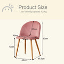 A Set Of 4 Dining Chairs With Soft Velvet And Metal Feet Suitable for Kitchen Dining Room Living Room Lounge(Pink/Green/Blue))