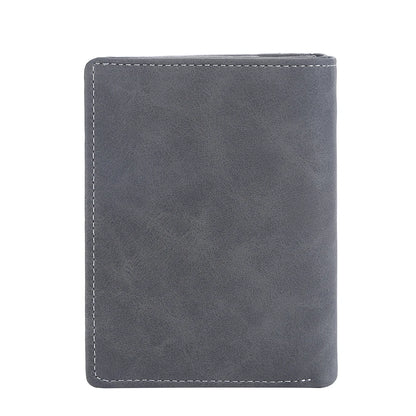 New Leather Men Wallets High Quality Zipper Short Desigh  Wallet Hipster Credit Card Holders Inserts Coin Purses Vintage Walltes