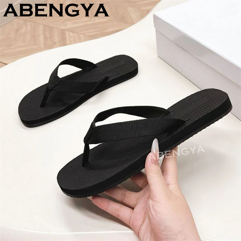 2025 Summer Hot Red Sole Flip Flops Flat Slippers For Women&Men Thick Sole Lazy Mules Casual Vacation Beach Slides Couple Shoes