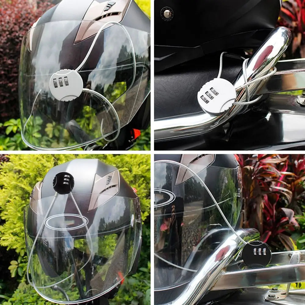 50cm Wire Rope Digital Padlock Password Code Security Lock Smart Combination Lock for Motorcycle Helmet Lock Extended Wire Rope