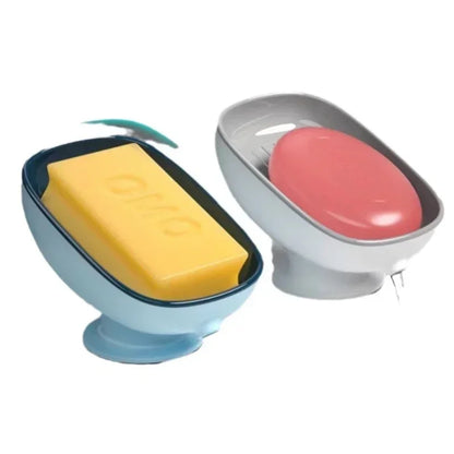 Super Suction Cup Soap Dish with drain water For Bathroom Soap Holder Kithcen Sponge Holder Soap container Bathroom Supplies