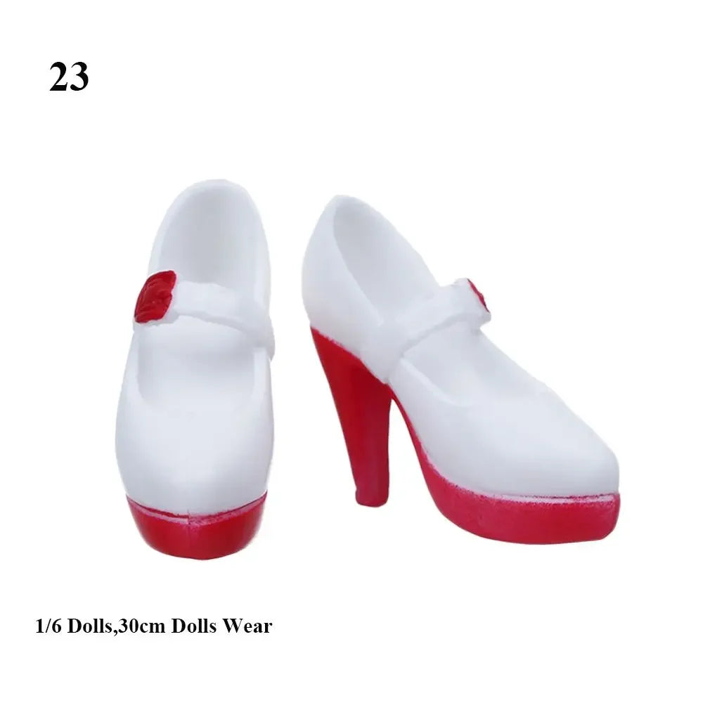 1Pair 1/3 1/6 Doll Shoes Fashion Female Doll Boots Plastic Doll Multistyles Long Knees Boots Fit Foot Length 2cm Dolls Shoes