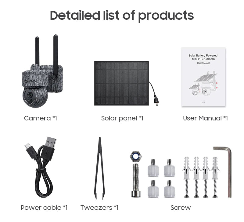 INQMEGA 5MP 4MP WIFI Wireless PTZ Solar Camera 4G SIM With Solar Panel Two Way Audio Security Protection CCTV Camera Battery Cam
