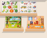 Toddler Wooden Peg 3D Puzzles Kids Toys Alphabet Montessori Education Learning Toys Great Preschool Gift for Girls and Boys
