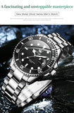 OLEVS Men's Watch Luxury Top Brand One-Way Rotating Outer Ring Design Quartz Watch for Men Auto Date Waterproof Wrist Watches
