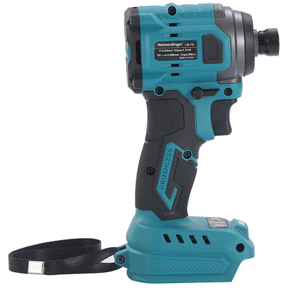 Heimerdinger Brushless Cordless Impact Driver ,1/4-Inch 6.35mm Hex Impact Driver,High Torque 220N.m Variable Speed