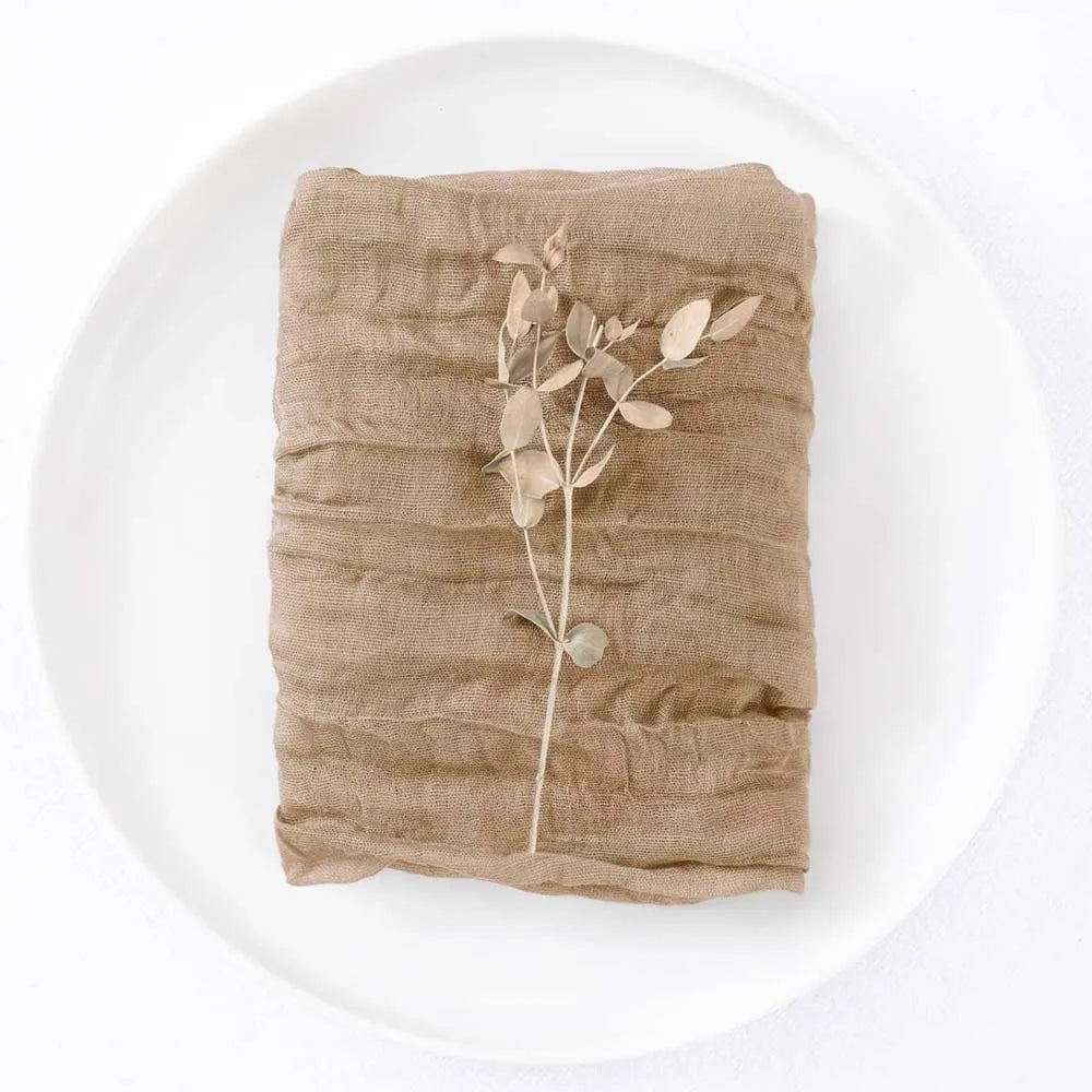 Set of 12 Gauze Cheesecloth Napkins Cloth Bulk Dinner Table Napkins for Home Wedding Valentine's Party Event Table Decoration
