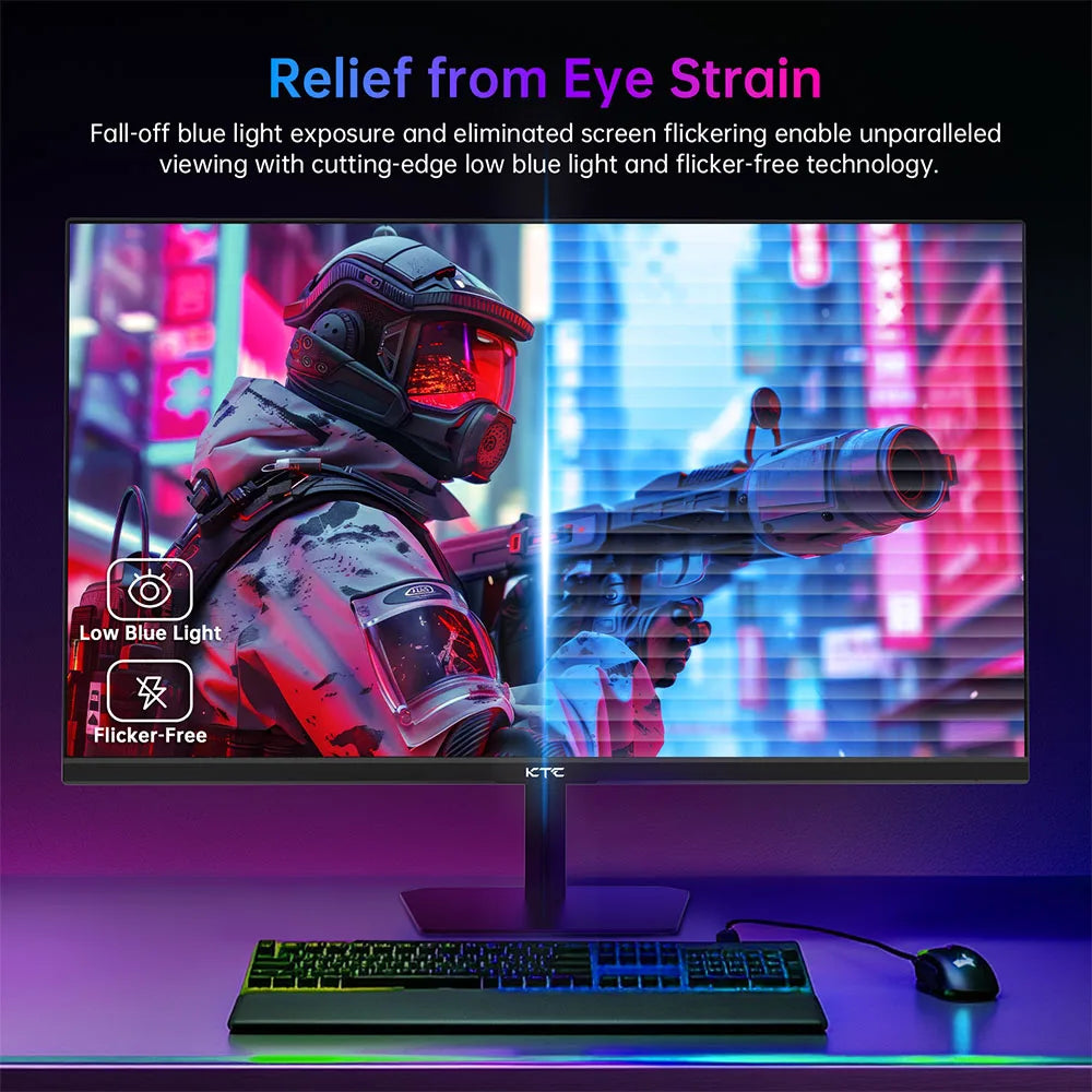(2025 H24T09P Upgraded Version) KTC H24F8 FHD 23.8" 180Hz Gaming Monitor With Realistic Color Reproduction 1920*1080 Resolution