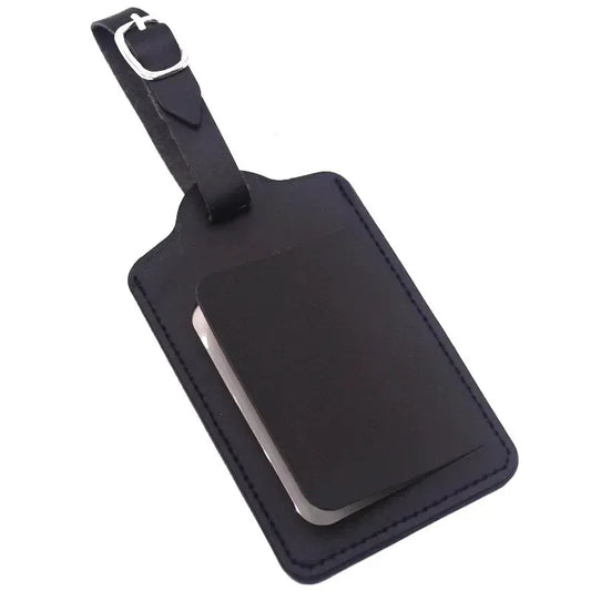 Women Men Luggage Tags PU Leather Travel Accessories Suitcase ID Address Name Holder Baggage Boarding Tags Portable Label