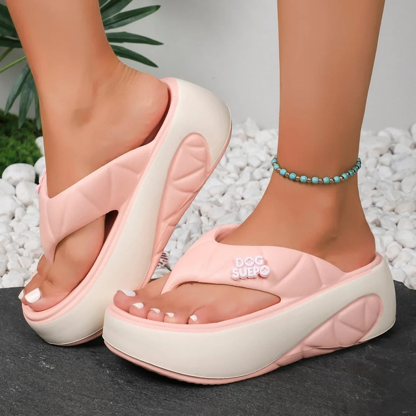 Sandalias de mujer 2024, nuevas sandalias de moda de verano, cómodas, informales, de diseño, con plataforma para playa y exteriores.