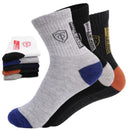 10 pairs Breathable Men's Basketball Crew Socks for Spring and Fall Sweat Absorption Deodorant Sports Stockings
