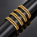 4.8mm/5.8mm/6.6mm/7.5mm/9.2mm Gold Color Stainless Steel Cuban Link Chains Classic Men Boy Curb Chunky Necklace 14 to 30 Inches