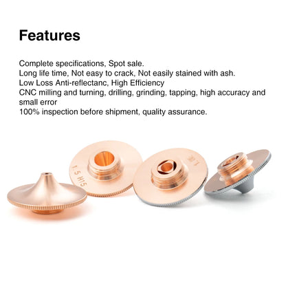 High Speed HANS Raytools Laser Nozzles D28 M11 H15 1.5 1.8 2.0 2.5 3.0 Single Double Chrome-plated Fiber Cutting Machine Parts