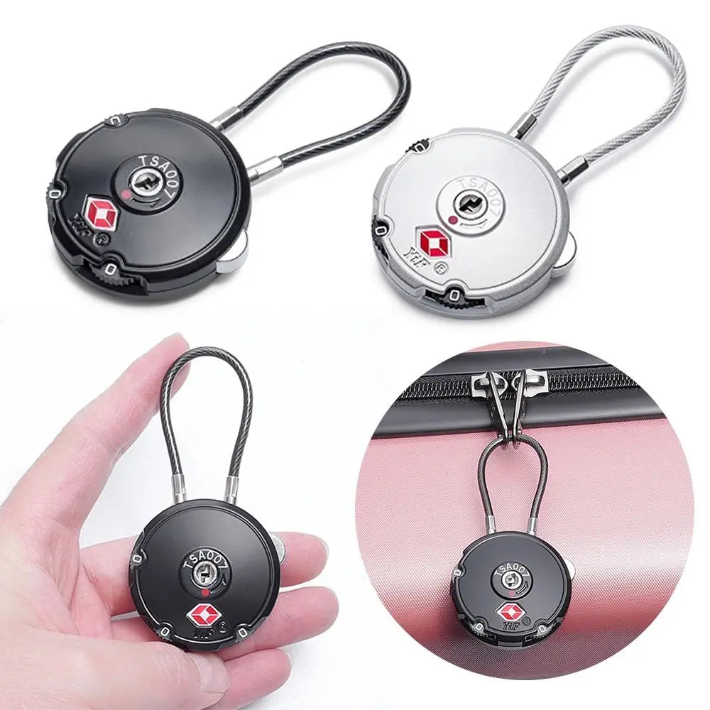 TSA Customs Combination Padlock Practical Customs Code Lock Portable Anti-Theft Travel Luggage Suitcase Padlock Security Tools